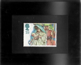 Tchotchke Framed Stamp Art - Christmas Stamp - Children&#39;s Nativity Scene - $186.21 MXN