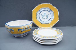 Fitz &amp; Floyd Ricamo Trattoria New 4  Bread / Party Plates  6&quot; Bowl  &amp;  8... - $43.99