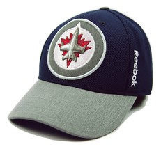 Winnipeg Jets  Reebok M433Z NHL Hockey Playoffs 2 Tone Flex Fit Cap Hat Sm/Med - £17.50 GBP