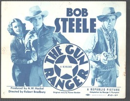Gun Ranger 11&quot;x14&quot; TITLE Lobby Card Bob Steele Eleanor Stewart Ernie Adams - £26.84 GBP