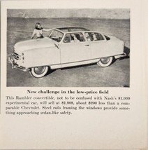 1950 Magazine Photo &#39;50 Rambler Convertible Steel Framed Windows Nash Motors  - £8.80 GBP