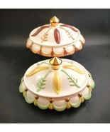Vintage MCM Studio Art Pottery Covered Trinket Dish + Lid Lot Of Two, OBO - $57.62 CAD