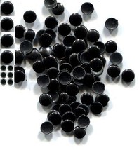ROUND Smooth Nailheads  6mm HotFix  BLACK     2 Gross  288 Pieces - £5.30 GBP