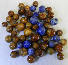 #18179m Vintage Group of 50 Small German Handmade Bannington Marbles - £50.84 GBP