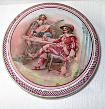 Larger Antique Collar Trinket Box Royal BayreuthTavern Scene 8.5&quot; Fine Porcelain - £71.14 GBP