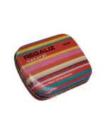 Vintage Regaliz SAET Barcelona Candy Tin Colorful Striped Licorice Box S... - $7.91