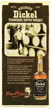 1981 George Dickel Tennessee Whisky Vintage Print Ad Whiskey Barrels Wall Art - $10.97