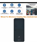 Wire To Wireless Carplay Box Android Auto Adapter Kit For Car with Wired... - $34.53