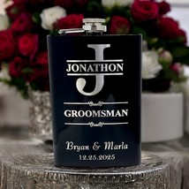 Split Letter Monogram Wedding flask for Groomsman Best Man Gifts PERSONA... - £13.27 GBP+