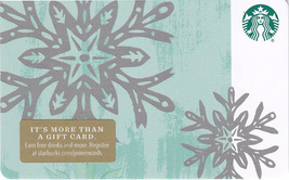 Starbucks 2018 Snowflake Blue Recycled Collectible Gift Card New No Value - £1.55 GBP