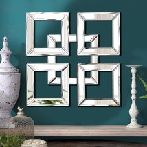 QMDECOR Square Mirrored Wall Decor Decorative Mirror 12x12 inches Modern Fashion - £30.27 GBP