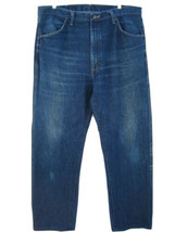 Rustler Men&#39;s size 38 x  34 Darker Blue Denim Blue Jeans Regular Fit - $22.49