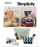 Simplicity Assorted Cosmetic Tote Bag Packet Code 9310 Sewing Pattern On... - $37.66 CAD