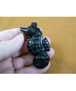 Y-SEAH-718 little black Onyx Seahorse sea marine horse gemstone FIGURINE... - $24.05 CAD