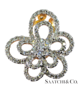 18k (750) Yellow Gold Natural VVS Diamond Brooch / Pin - £1,527.17 GBP