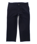 Wrangler Men&#39;s Flat Front Relaxed Fit Casual Pants Dark Blue 100% Cotton - $33.70 CAD