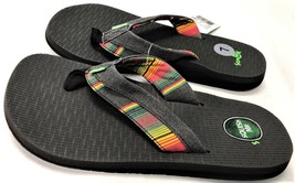 Sanuk Flip Flops Mens Canvas Comfort Multi Sandals Slipper Beer Cozy Lig... - £57.55 GBP