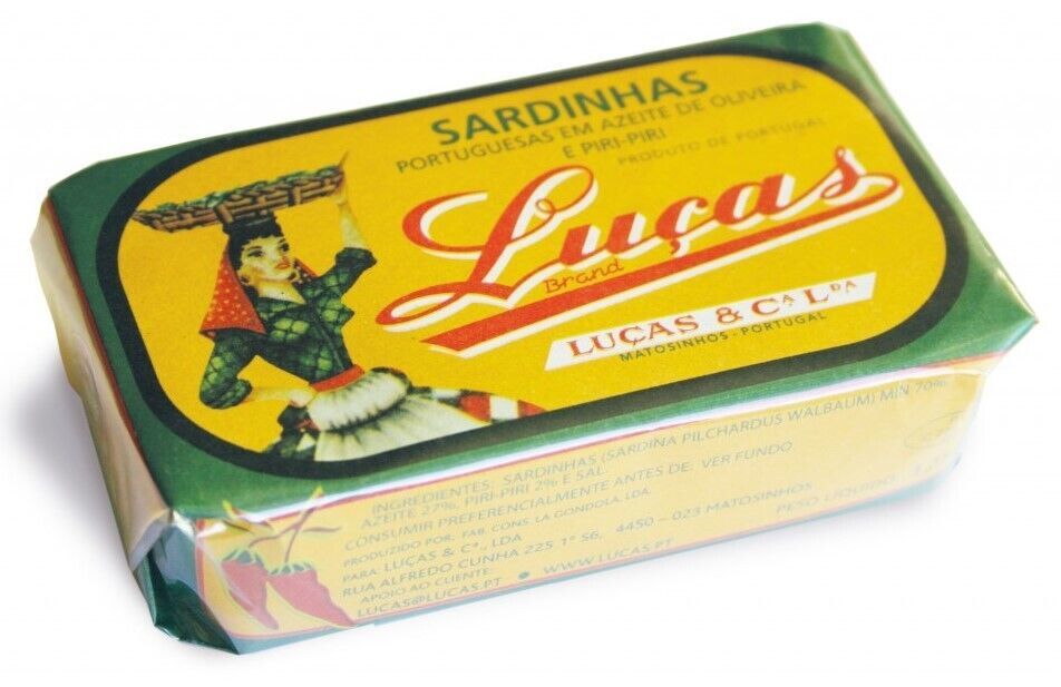Luças - Canned whole Sardines in Olive Oil, Piri-Piri (Spicy) - 5 tins x... - $39.95