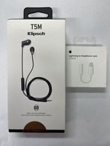 Klipsch T5M Wired In-ear headphones remote/mic (Black) + Apple Lightning Adapter - $159.99