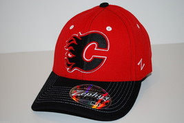 Calgary Flames Zephyr Jumbotron NHL Team Stretch Fit Hockey Cap Hat  M/L - £16.32 GBP