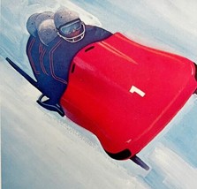 Winter Olympics Bobsled Lithograph Print 1972 Sports Memorabilia 9 x 7&quot; ... - $29.99