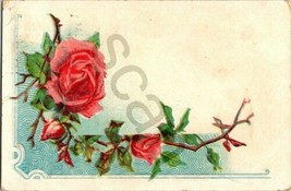 Antique Embossed Rose Flower Floral Postcard 1910 McKinley Alabama Postmark - £17.98 GBP