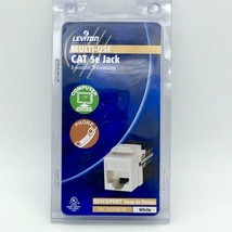 LEVITON JACK Quickport CAT 5e R06-5G108-W Multi-Use White Snap in Design... - $12.85