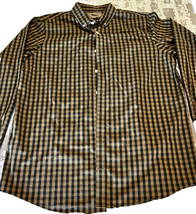 Duluth Trading Shirt Mens XL Tall Slim Fit Green Plaid Long Sleeve Button Down - £18.10 GBP