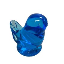 Lee Ward Bluebird of Happiness Signed Hand Blown Art Glass Blue 2” - $18.69
