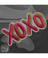 Pink and Gold XOXO Iron On Patch Embroidered Craft Applique - €3,41 EUR