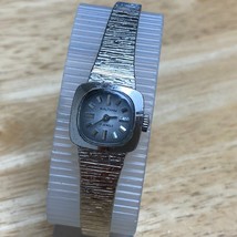 VTG Waltham Lady 10k RGP Band 17 Jewels Silver Barrel Hand-Wind Mechanical Watch - $19.94