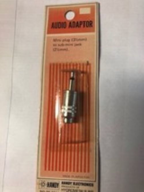 96-1290 gc handy mimi plug 31/2mm to sub-mini jack 21/2mm 961290 - $2.07