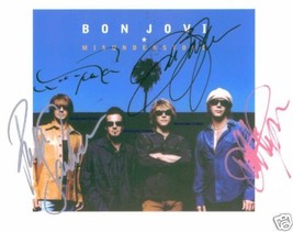 Bon Jovi Group Band Signed Autographed Rp Photo Jon + 3 - £11.95 GBP