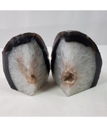 Vintage Brazil Agate Geode Quartz Bookends 4.5 Inch at Tallest 4.2 Lbs S... - €34,19 EUR