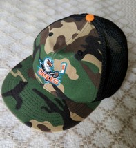 San Diego Gulls Camo Hat Cap Military Appreciation Hockey Black Mesh Six... - $16.44