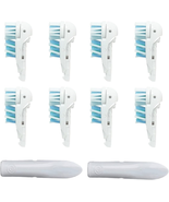 Sensitive Replacement Toothbrush Heads Compatible with Oral-B Cross Acti... - £11.89 GBP