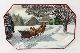 Hallmark Christmas in Evergreen Holiday Serving Platter  NEW - £58.42 GBP