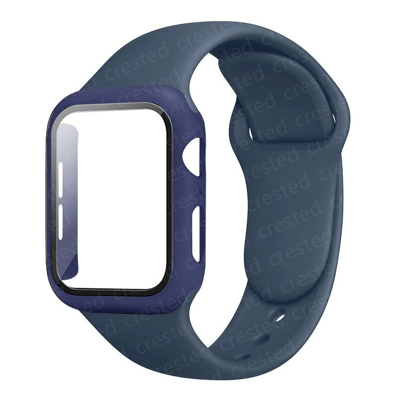 Primary image for Glass+Case+Strap For Apple Watch Band  Midnight Blue  38mm series 321