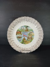 Vintage Mississippi Souvenir Plate The Magnolia State 9 3/4&quot; - £8.72 GBP