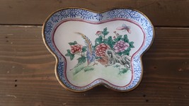 Vintage Hand Painted Soap Dish 6 3/8 x 5 1/8 inches - £17.56 GBP