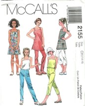 McCall&#39;s Sewing Pattern 2155 Dress Tunic Top Pants Girls Size 7-10 - £7.16 GBP