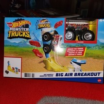 Hot Wheels Monster Trucks Big Air Breakout Fire Truck , Stunt Launcher R... - £9.97 GBP