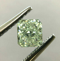 Rare Green Diamond - 0.51ct Natural Loose Fancy green Color GIA SI1 Radiant - £11,174.62 GBP