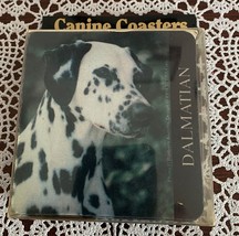Set of Four Dalmatian Dog Rubber Non Skid Canine Coasters 4 inch Boxed B... - $11.99
