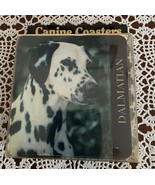 Set of Four Dalmatian Dog Rubber Non Skid Canine Coasters 4 inch Boxed B... - £9.43 GBP