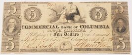 Commercial Bank of Columbia, South Carolina Note XF Condition - $99.54