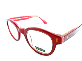 New United Colors Of Benetton Bn 253 02 Red 48mm Round Eyeglasses Frame D - £55.07 GBP