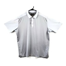 Callaway Opti Dry Short Sleeve Gray White Color Block Golf Polo Shirt Me... - $24.70