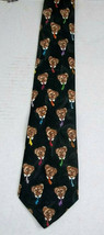 Teddy Bears Wearing Neck Ties Neckties  Black Background Dino Romaro  - $14.80