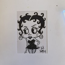 Betty Boop Fleischer Studios Original Sketch Card By Frank Forte Drawing RARE - £14.69 GBP